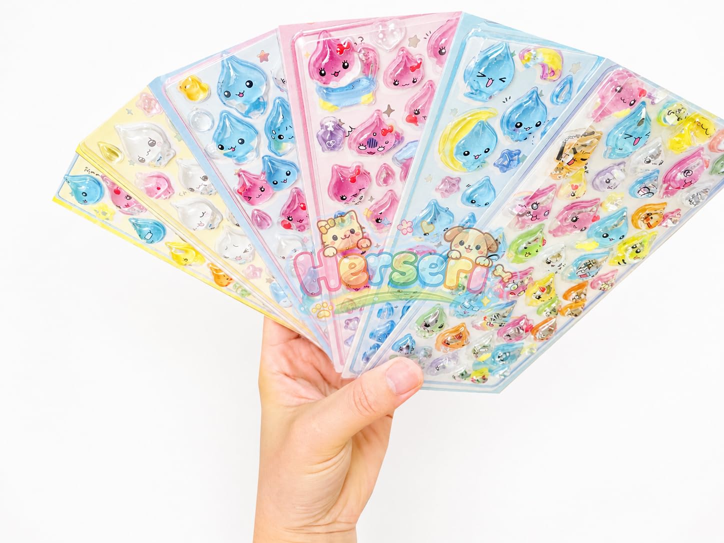 Amazon | 【J P発送】6枚セット ぼんほんドロップシール しずく シール